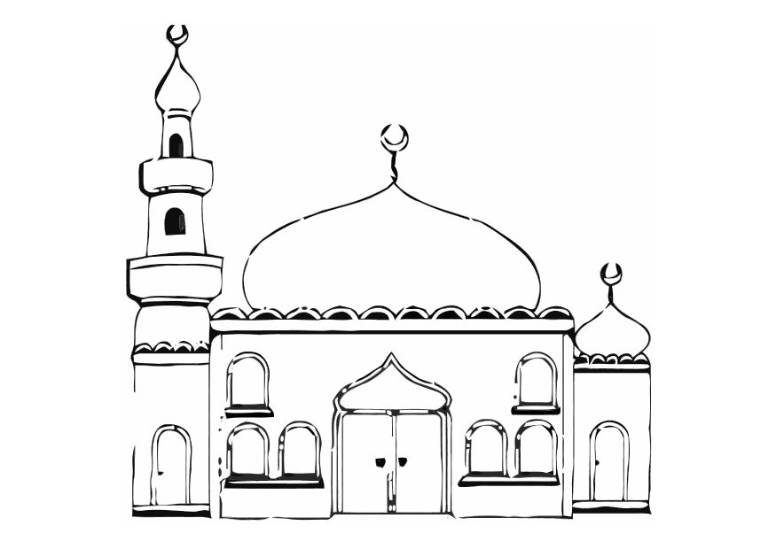 Malvorlage: Moschee (Gebäude und Architektur) #64519 - Kostenlose Malvorlagen zum Ausdrucken
