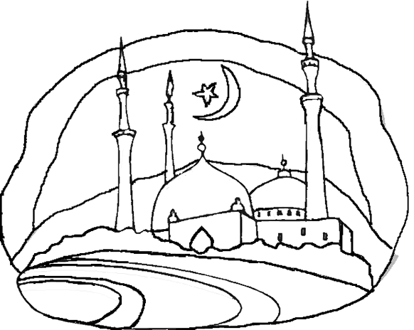 Malvorlage: Moschee (Gebäude und Architektur) #64528 - Kostenlose Malvorlagen zum Ausdrucken