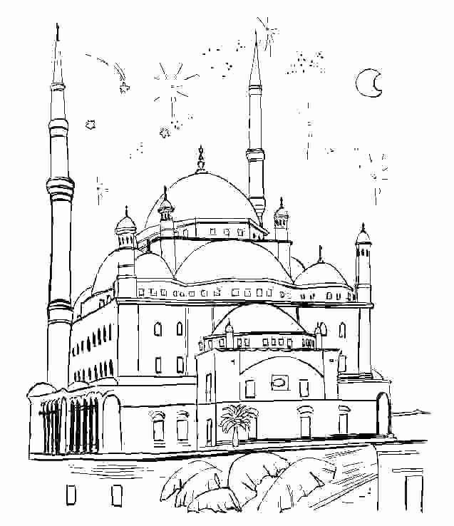 Malvorlage: Moschee (Gebäude und Architektur) #64531 - Kostenlose Malvorlagen zum Ausdrucken