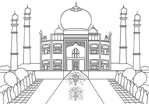 Malvorlage: Moschee (Gebäude und Architektur) #64540 - Kostenlose Malvorlagen zum Ausdrucken