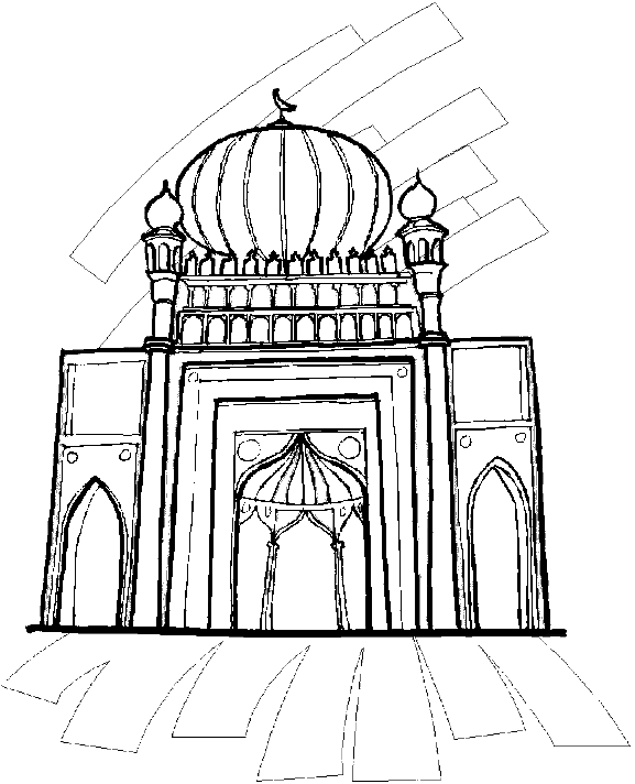 Malvorlage: Moschee (Gebäude und Architektur) #64556 - Kostenlose Malvorlagen zum Ausdrucken