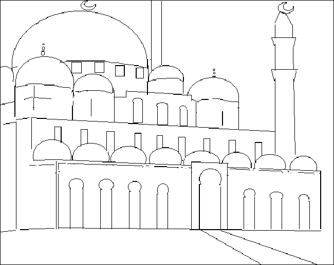 Malvorlage: Moschee (Gebäude und Architektur) #64570 - Kostenlose Malvorlagen zum Ausdrucken