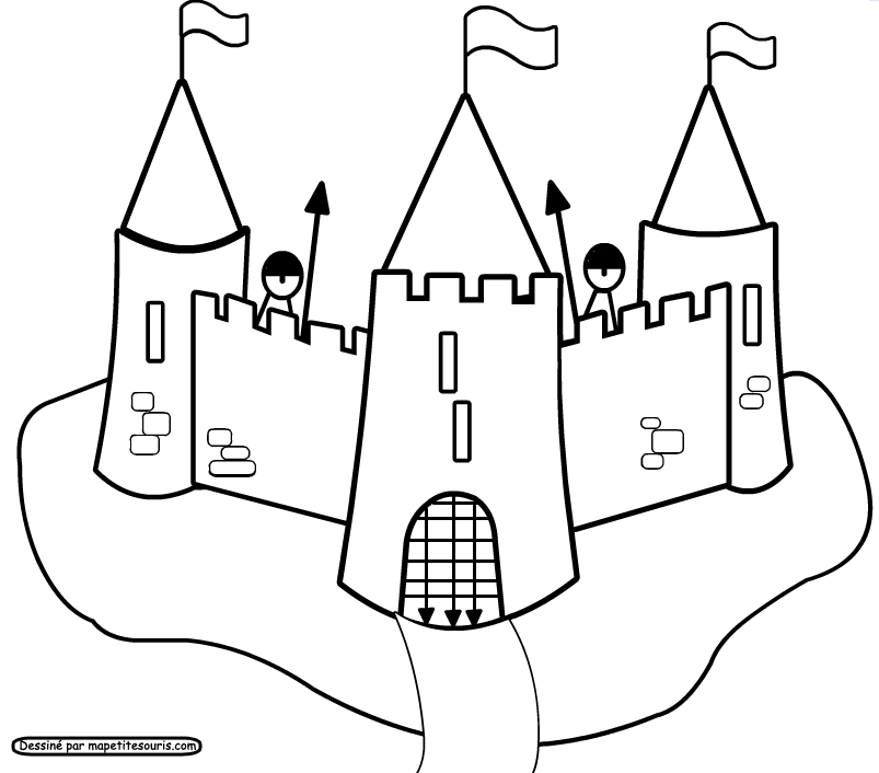 Malvorlage: Schloss (Gebäude und Architektur) #62052 - Kostenlose Malvorlagen zum Ausdrucken