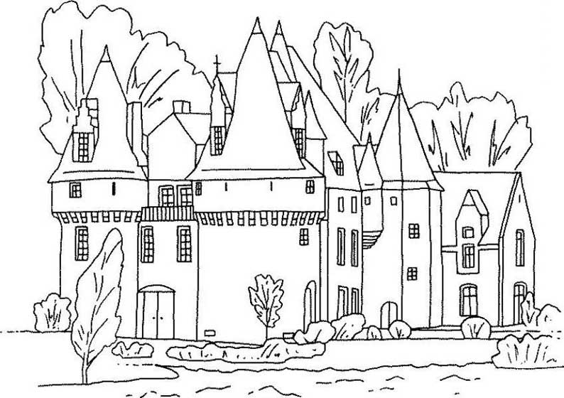 Malvorlage: Schloss (Gebäude und Architektur) #62065 - Kostenlose Malvorlagen zum Ausdrucken