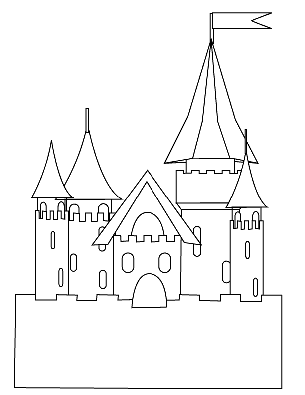 Malvorlage: Schloss (Gebäude und Architektur) #62099 - Kostenlose Malvorlagen zum Ausdrucken