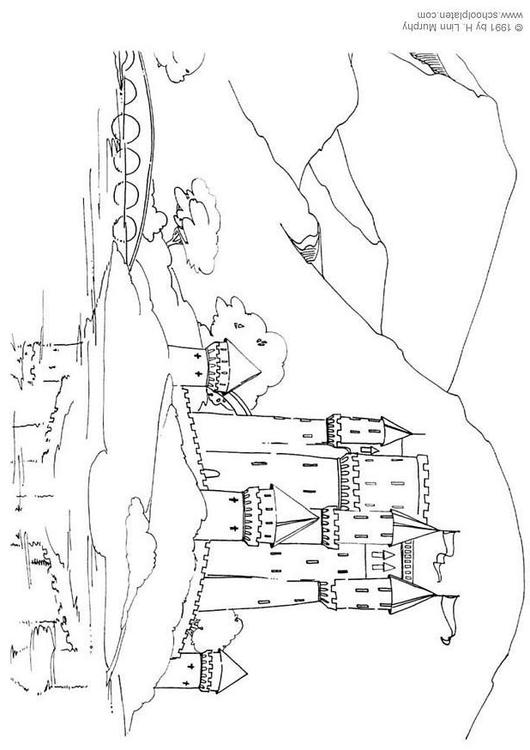 Malvorlage: Schloss (Gebäude und Architektur) #62115 - Kostenlose Malvorlagen zum Ausdrucken