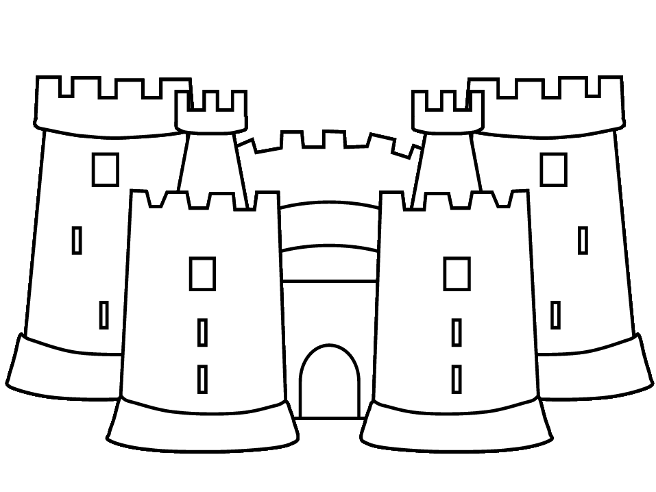 Malvorlage: Schloss (Gebäude und Architektur) #62131 - Kostenlose Malvorlagen zum Ausdrucken