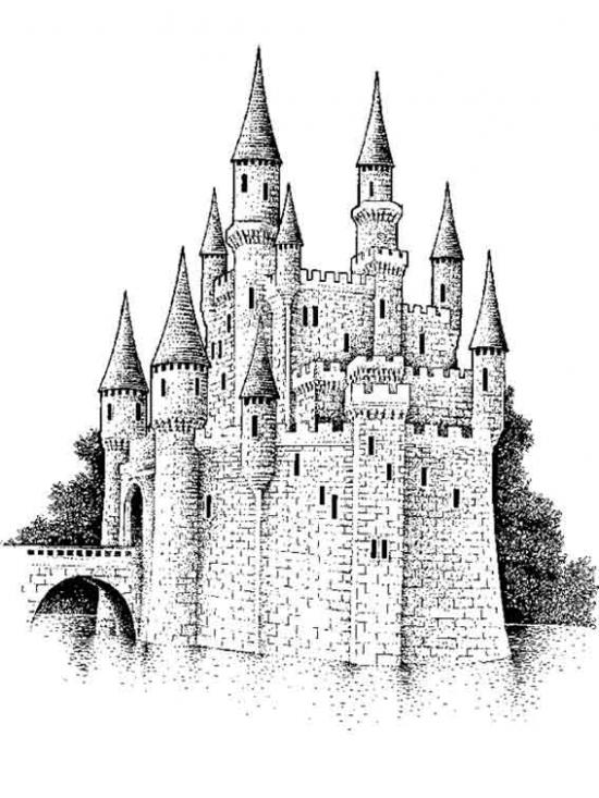 Malvorlage: Schloss (Gebäude und Architektur) #62163 - Kostenlose Malvorlagen zum Ausdrucken