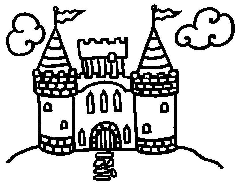 Malvorlage: Schloss (Gebäude und Architektur) #62242 - Kostenlose Malvorlagen zum Ausdrucken