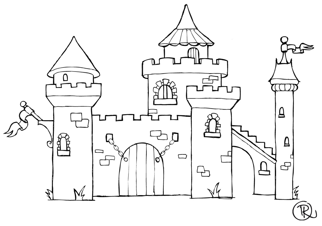 Malvorlage: Schloss (Gebäude und Architektur) #62315 - Kostenlose Malvorlagen zum Ausdrucken
