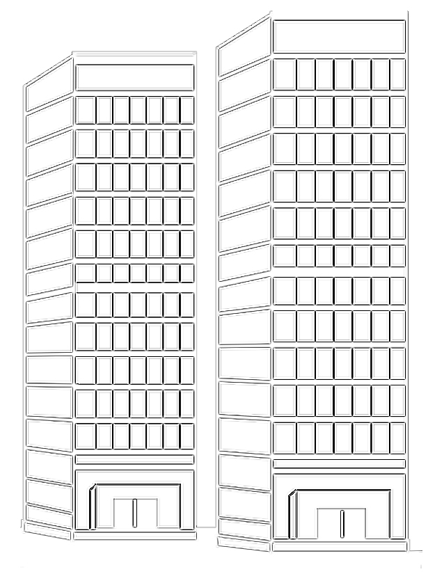 Malvorlage: Wolkenkratzer (Gebäude und Architektur) #65545 - Kostenlose Malvorlagen zum Ausdrucken
