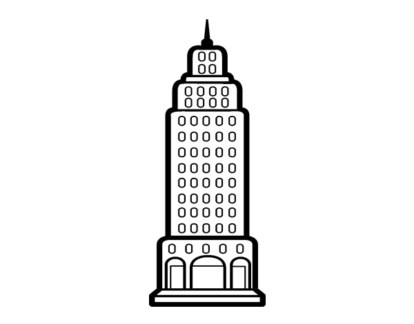 Malvorlage: Wolkenkratzer (Gebäude und Architektur) #65552 - Kostenlose Malvorlagen zum Ausdrucken