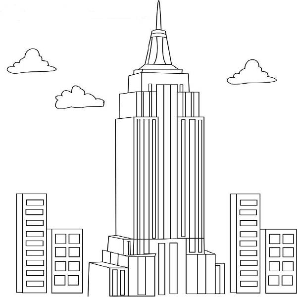 Malvorlage: Wolkenkratzer (Gebäude und Architektur) #65786 - Kostenlose Malvorlagen zum Ausdrucken