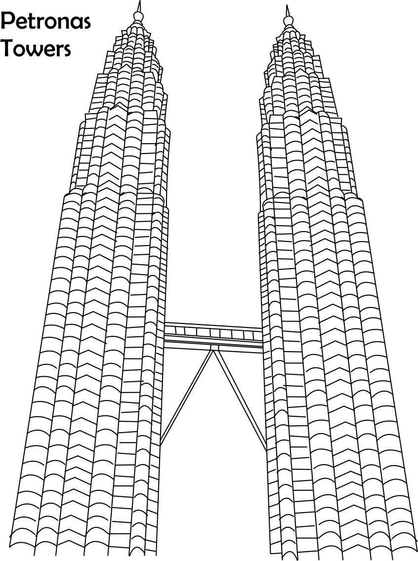 Malvorlage: Wolkenkratzer (Gebäude und Architektur) #65789 - Kostenlose Malvorlagen zum Ausdrucken
