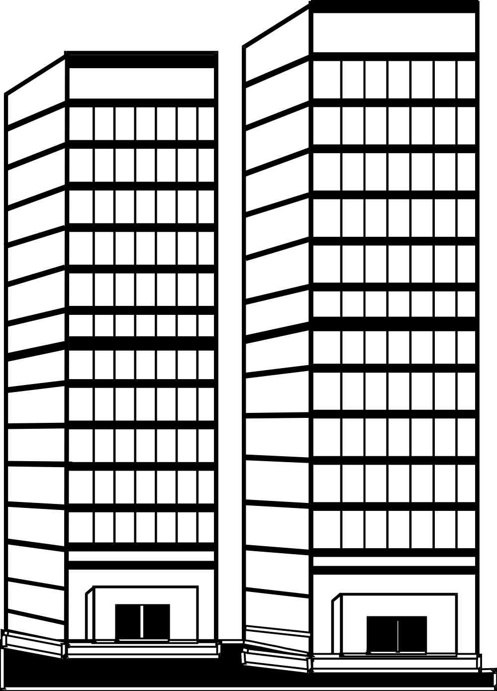 Malvorlage: Wolkenkratzer (Gebäude und Architektur) #65799 - Kostenlose Malvorlagen zum Ausdrucken