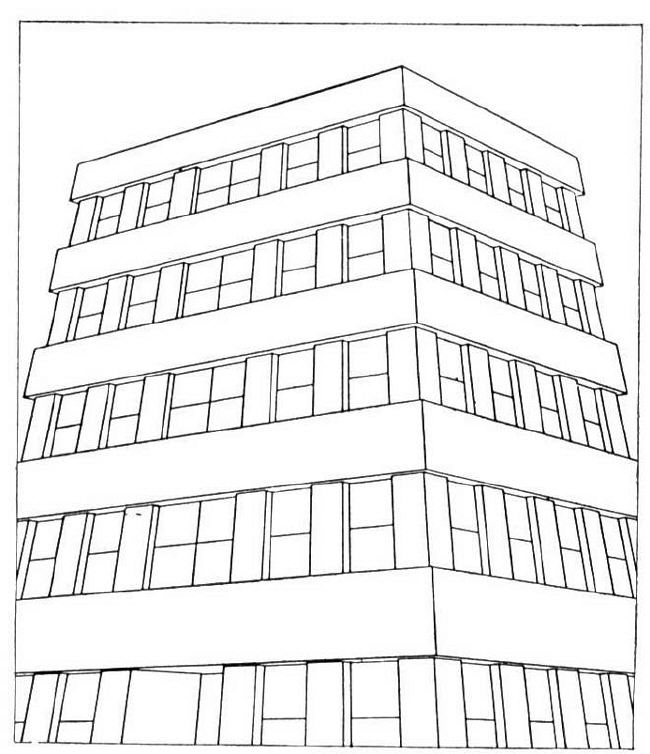 Malvorlage: Wolkenkratzer (Gebäude und Architektur) #65817 - Kostenlose Malvorlagen zum Ausdrucken