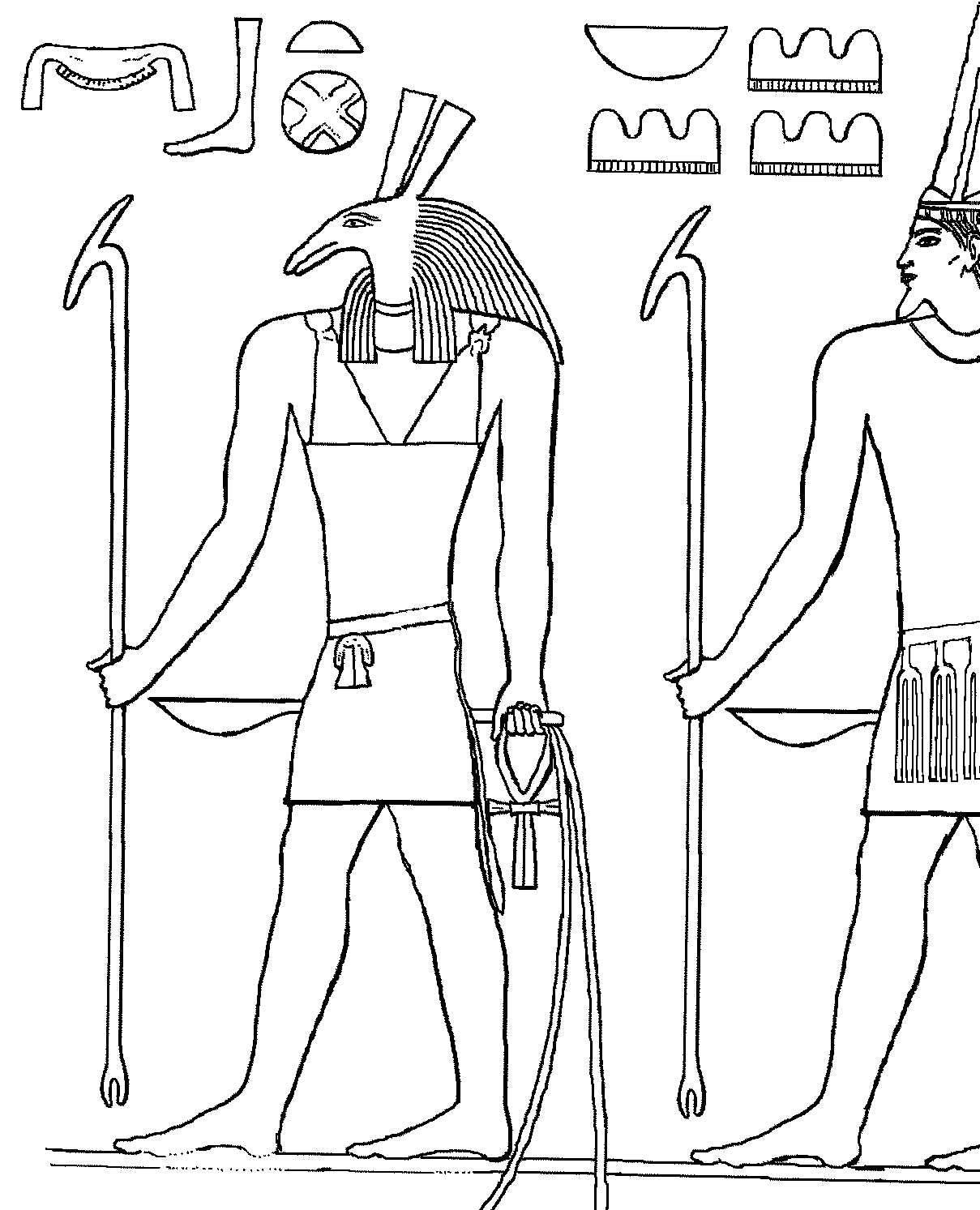 Malvorlage: Ägyptische Mythologie (Götter und Göttinnen) #111254 - Kostenlose Malvorlagen zum Ausdrucken