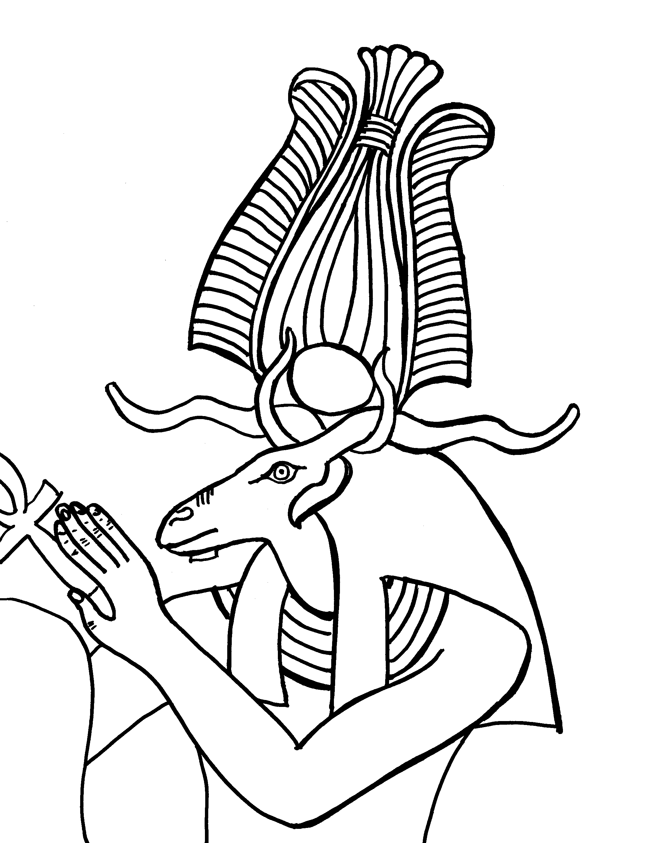 Malvorlage: Ägyptische Mythologie (Götter und Göttinnen) #111376 - Kostenlose Malvorlagen zum Ausdrucken