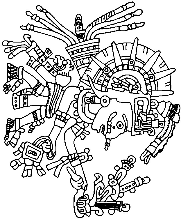 Malvorlage: Aztekische Mythologie (Götter und Göttinnen) #111552 - Kostenlose Malvorlagen zum Ausdrucken
