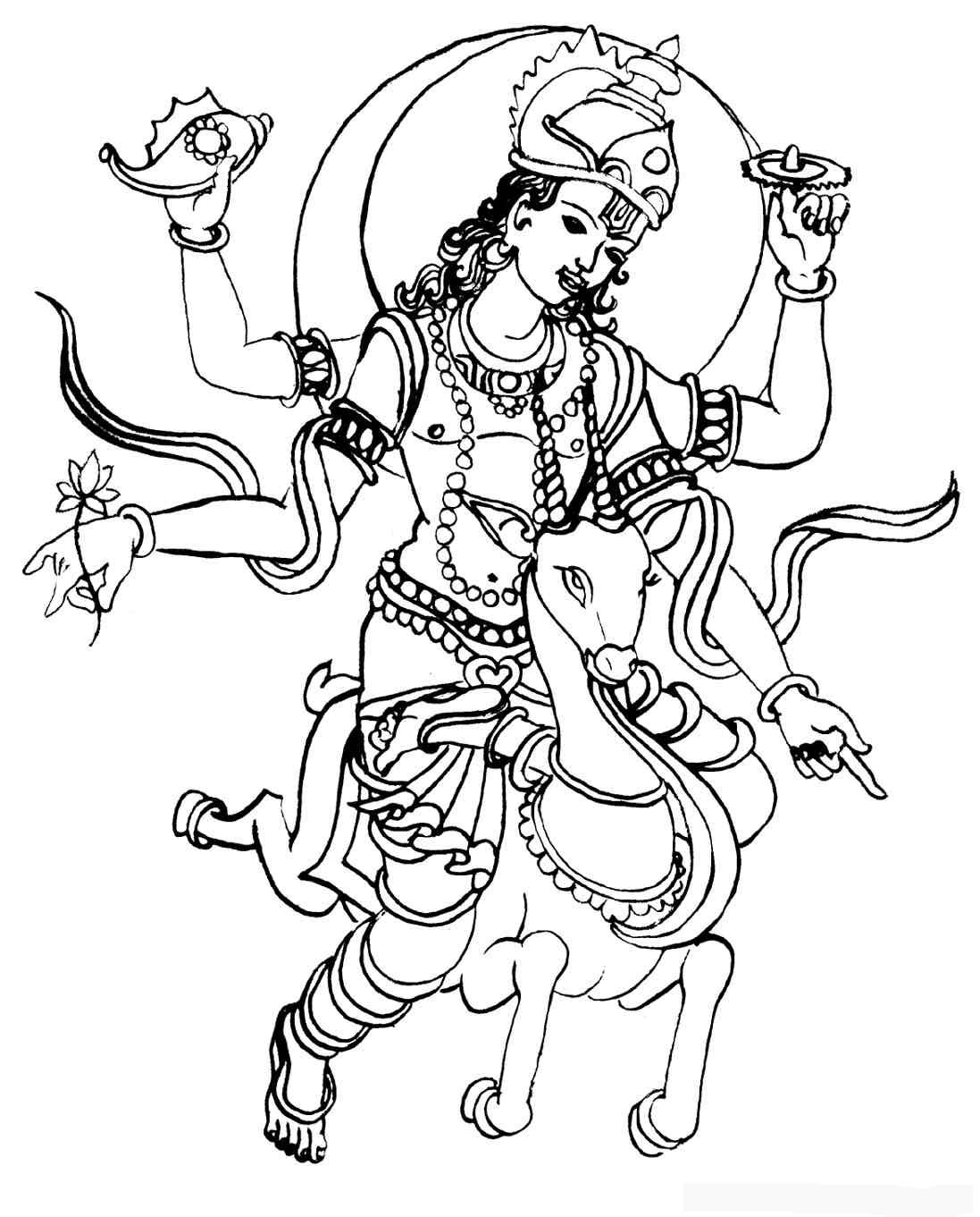 Malvorlage: Hinduistische Mythologie (Götter und Göttinnen) #109240 - Kostenlose Malvorlagen zum Ausdrucken