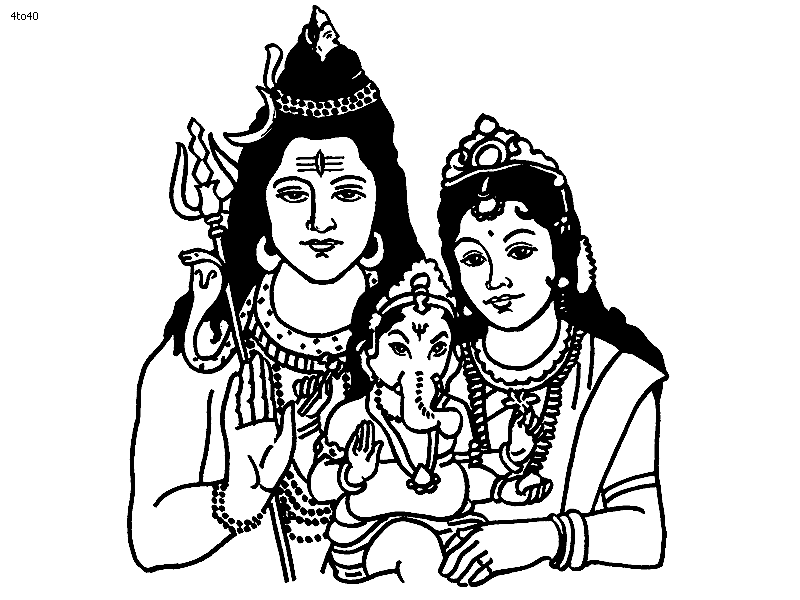 Malvorlage: Hinduistische Mythologie (Götter und Göttinnen) #109252 - Kostenlose Malvorlagen zum Ausdrucken