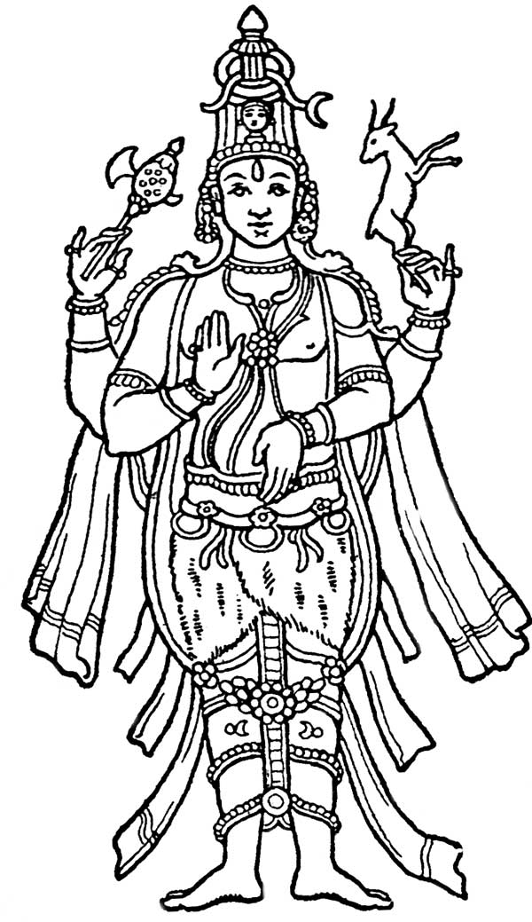 Malvorlage: Hinduistische Mythologie (Götter und Göttinnen) #109444 - Kostenlose Malvorlagen zum Ausdrucken