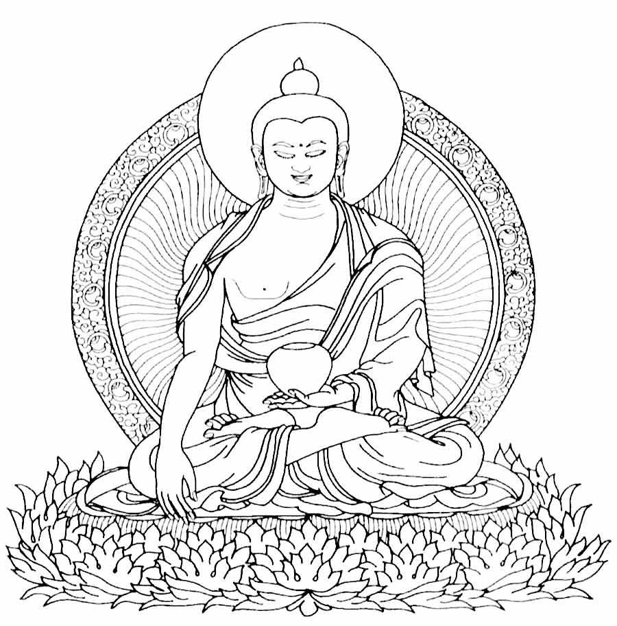 Malvorlage: Hinduistische Mythologie: Buddha (Götter und Göttinnen) #89505 - Kostenlose Malvorlagen zum Ausdrucken