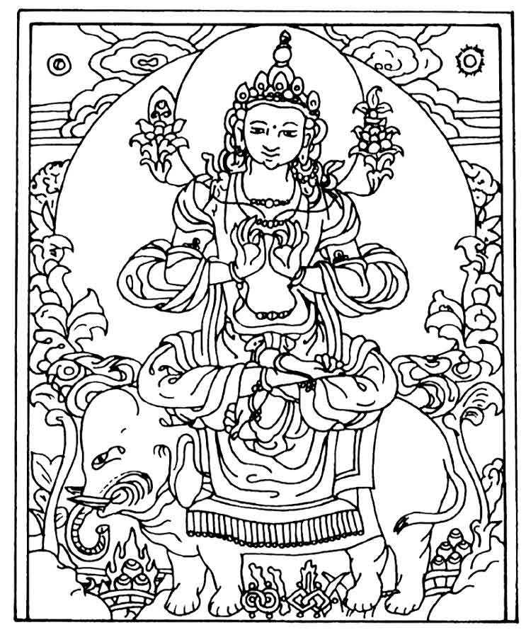 Malvorlage: Hinduistische Mythologie: Buddha (Götter und Göttinnen) #89516 - Kostenlose Malvorlagen zum Ausdrucken