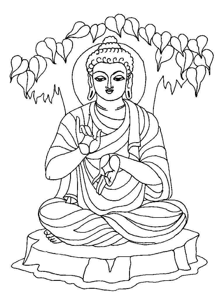 Malvorlage: Hinduistische Mythologie: Buddha (Götter und Göttinnen) #89518 - Kostenlose Malvorlagen zum Ausdrucken