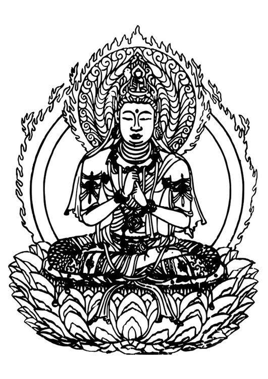 Malvorlage: Hinduistische Mythologie: Buddha (Götter und Göttinnen) #89521 - Kostenlose Malvorlagen zum Ausdrucken