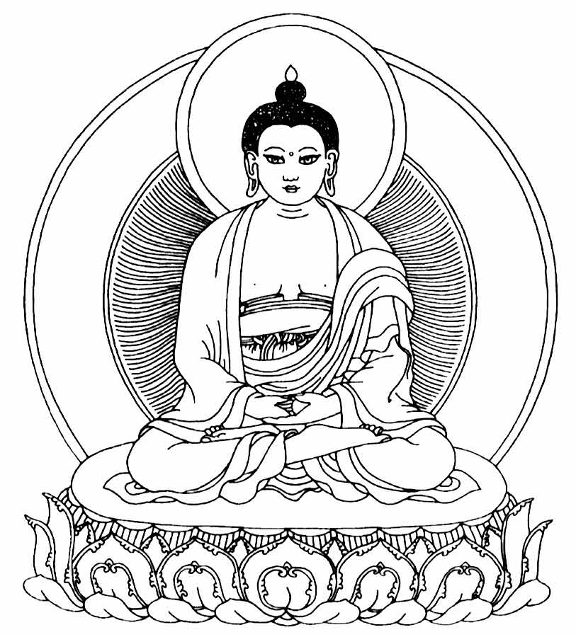 Malvorlage: Hinduistische Mythologie: Buddha (Götter und Göttinnen) #89525 - Kostenlose Malvorlagen zum Ausdrucken