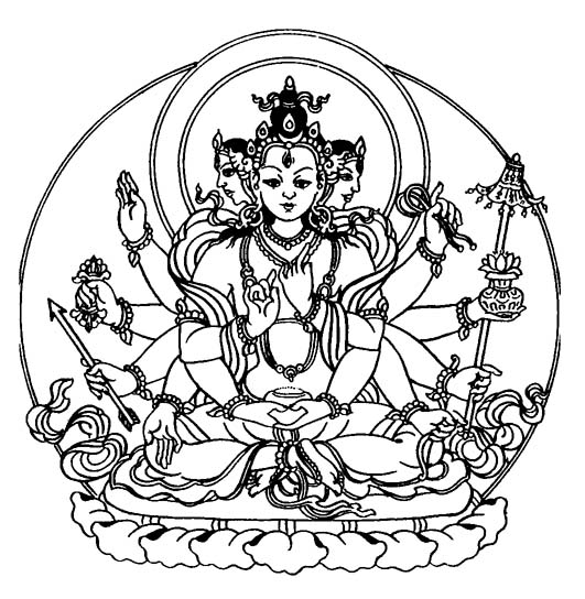 Malvorlage: Hinduistische Mythologie: Buddha (Götter und Göttinnen) #89544 - Kostenlose Malvorlagen zum Ausdrucken