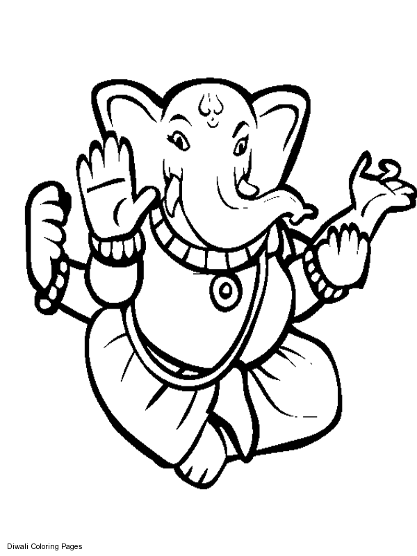 Malvorlage: Hinduistische Mythologie: Ganesh (Götter und Göttinnen) #96855 - Kostenlose Malvorlagen zum Ausdrucken
