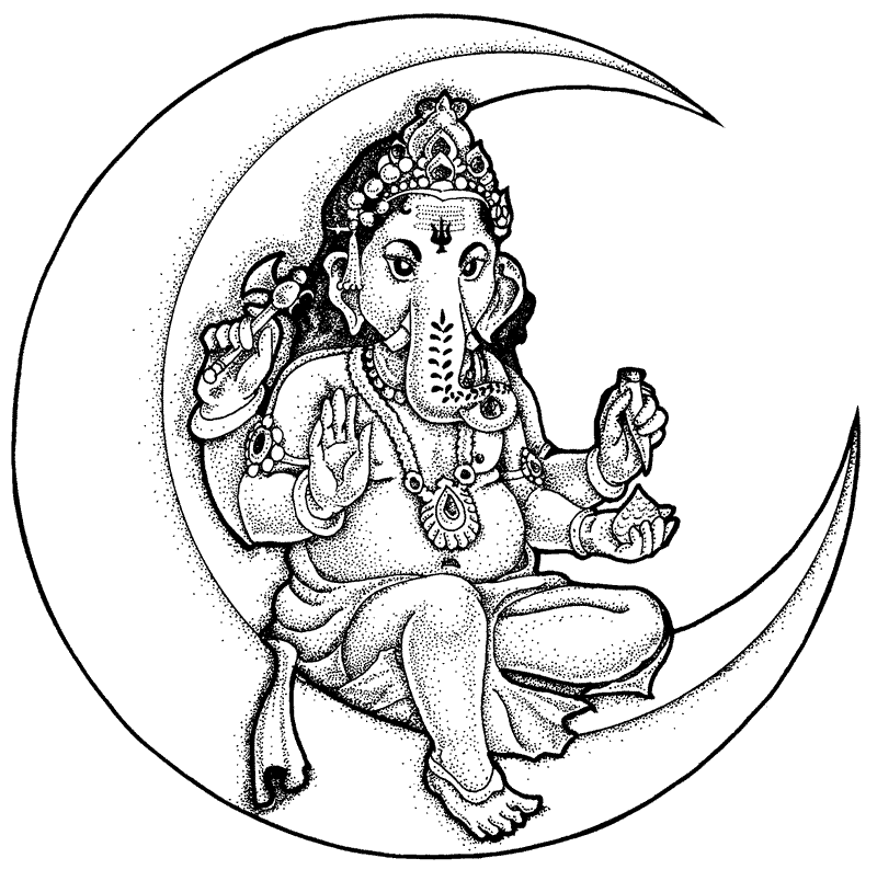 Malvorlage: Hinduistische Mythologie: Ganesh (Götter und Göttinnen) #96857 - Kostenlose Malvorlagen zum Ausdrucken