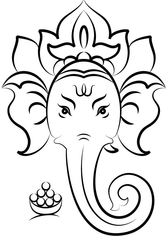 Malvorlage: Hinduistische Mythologie: Ganesh (Götter und Göttinnen) #96874 - Kostenlose Malvorlagen zum Ausdrucken