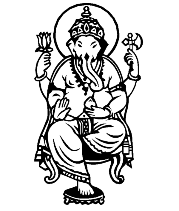 Malvorlage: Hinduistische Mythologie: Ganesh (Götter und Göttinnen) #96889 - Kostenlose Malvorlagen zum Ausdrucken