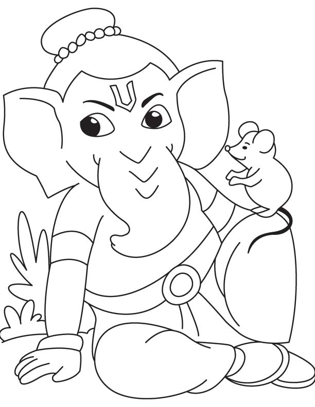 Malvorlage: Hinduistische Mythologie: Ganesh (Götter und Göttinnen) #96915 - Kostenlose Malvorlagen zum Ausdrucken