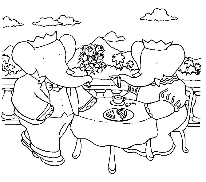 Malvorlage: Babar (Karikaturen) #27919 - Kostenlose Malvorlagen zum Ausdrucken