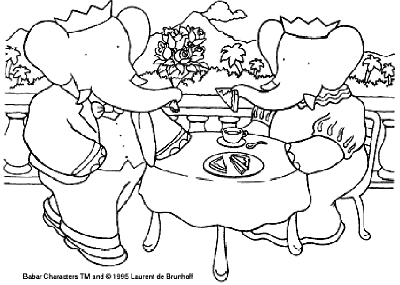 Malvorlage: Babar (Karikaturen) #27986 - Kostenlose Malvorlagen zum Ausdrucken