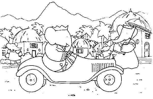 Malvorlage: Babar (Karikaturen) #28001 - Kostenlose Malvorlagen zum Ausdrucken