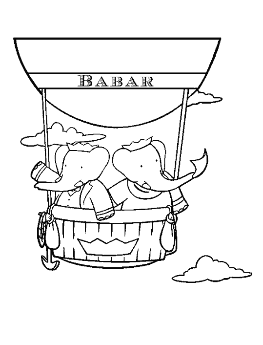 Malvorlage: Babar (Karikaturen) #28032 - Kostenlose Malvorlagen zum Ausdrucken