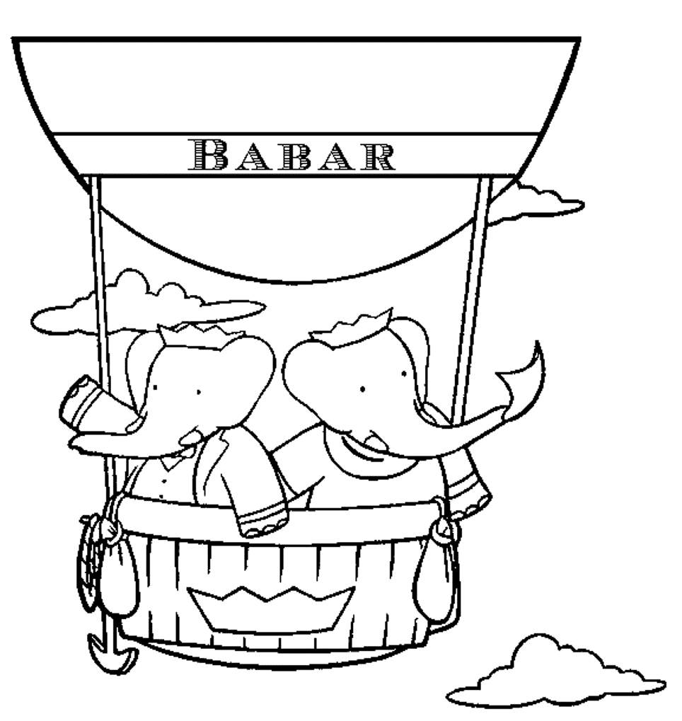 Malvorlage: Babar (Karikaturen) #28150 - Kostenlose Malvorlagen zum Ausdrucken