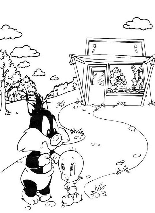 Malvorlage: Baby Looney Tunes (Karikaturen) #26567 - Kostenlose Malvorlagen zum Ausdrucken