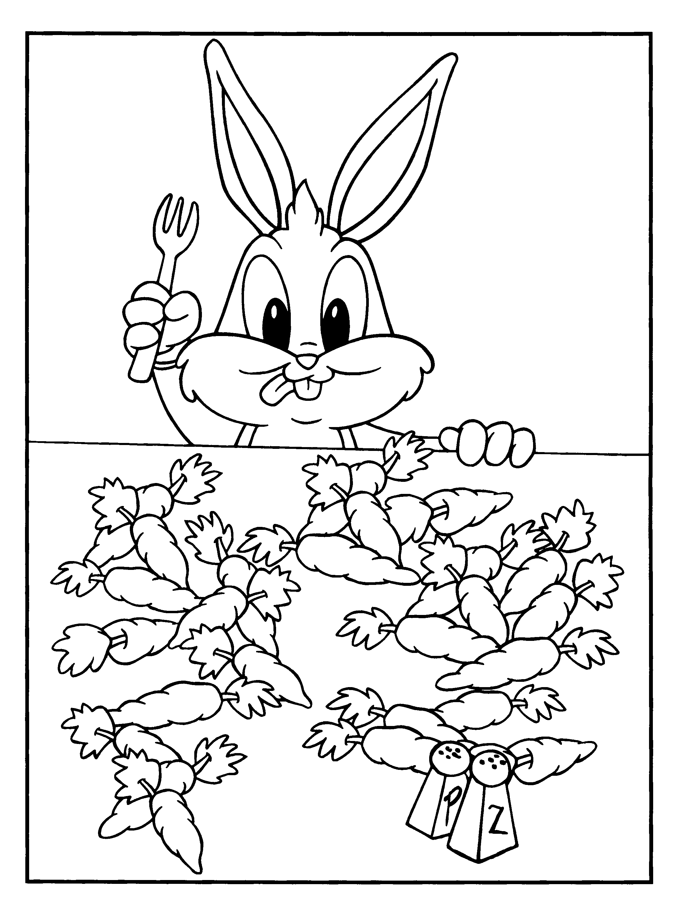 Malvorlage: Baby Looney Tunes (Karikaturen) #26636 - Kostenlose Malvorlagen zum Ausdrucken