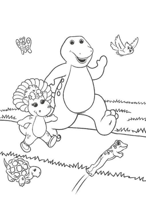 Malvorlage: Barney und seine Freunde (Karikaturen) #41042 - Kostenlose Malvorlagen zum Ausdrucken