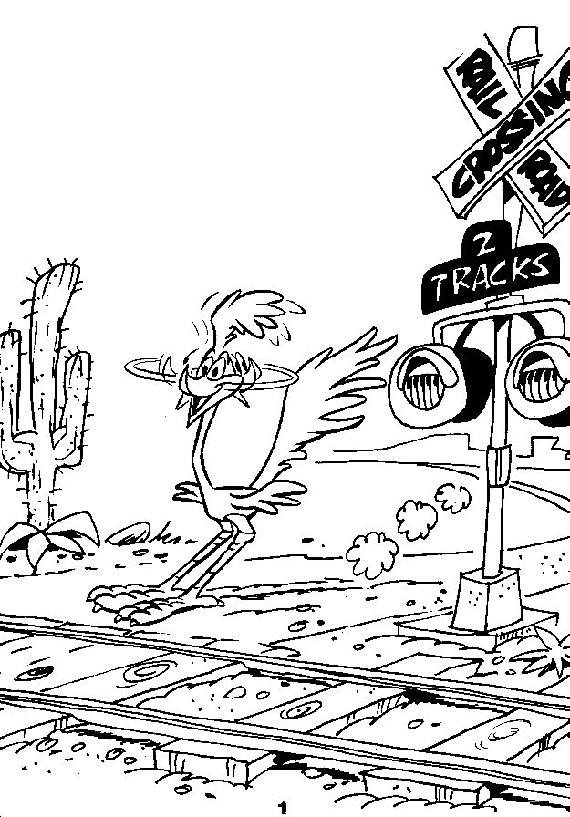 Malvorlage: Beep Beep und Coyote (Karikaturen) #47159 - Kostenlose Malvorlagen zum Ausdrucken