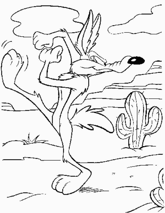 Malvorlage: Beep Beep und Coyote (Karikaturen) #47255 - Kostenlose Malvorlagen zum Ausdrucken