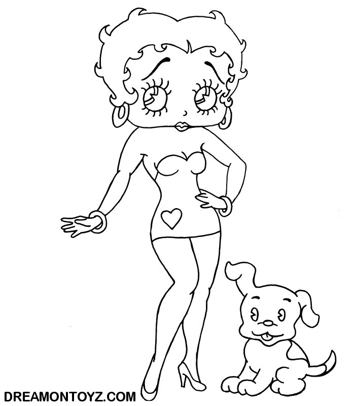 Malvorlage: Betty Boop (Karikaturen) #25928 - Kostenlose Malvorlagen zum Ausdrucken