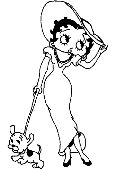 Malvorlage: Betty Boop (Karikaturen) #25933 - Kostenlose Malvorlagen zum Ausdrucken