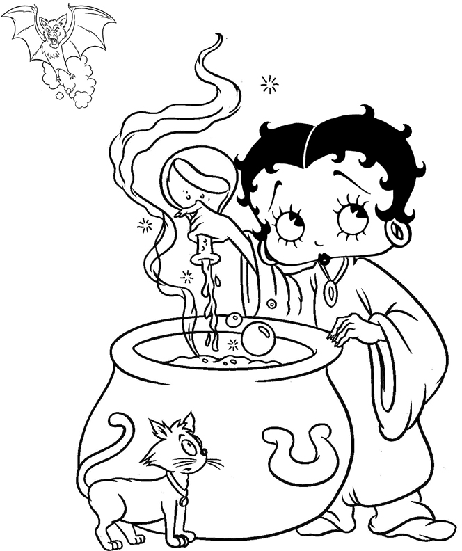 Malvorlage: Betty Boop (Karikaturen) #25964 - Kostenlose Malvorlagen zum Ausdrucken